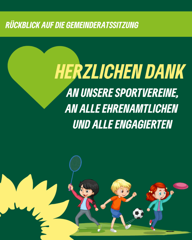 Grüner Rückblick auf die Gemeinderatssitzung
