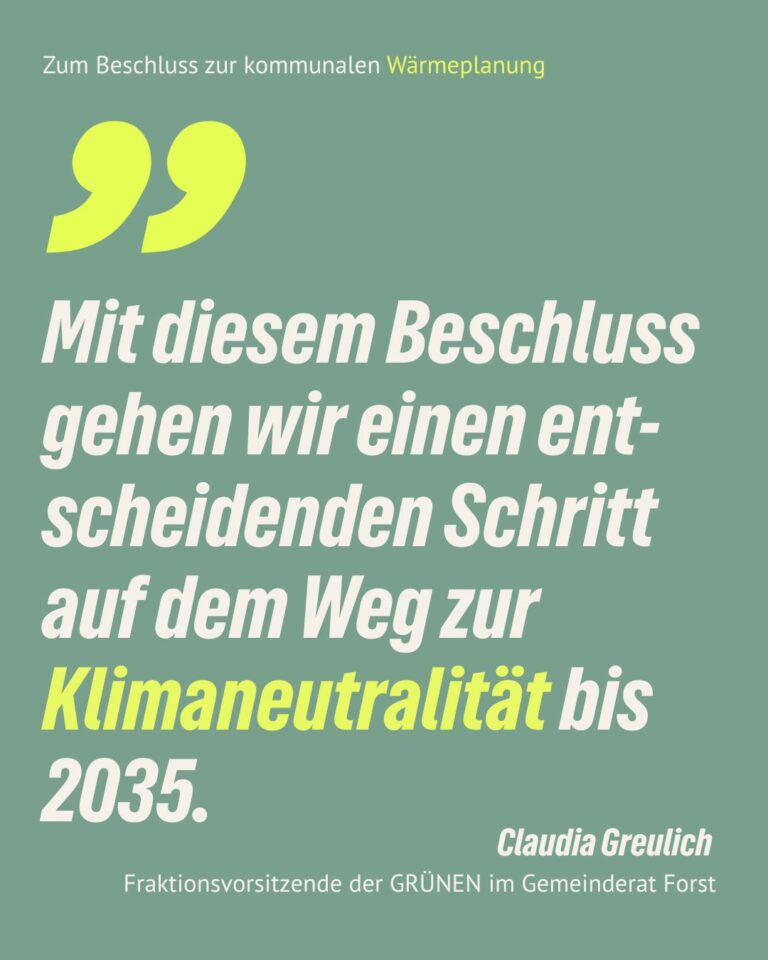 Grüner Rückblick auf die Gemeinderatssitzung